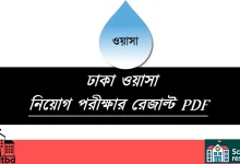 ঢাকা ওয়াসা নিয়োগ পরীক্ষার রেজাল্ট